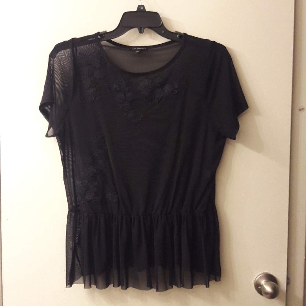Lane Bryant Mesh Sinchwaist Blouse